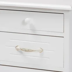 Layton Wood 3 Drawer Nightstand White - Baxton Studio -Outlet Baxton Studio Store GUEST cfb4e46d a527 474d ba29 75a69151f758