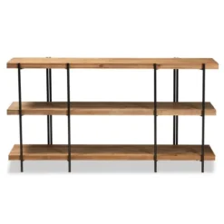 Tarah Wood Console Table Brown/Black - Baxton Studio -Outlet Baxton Studio Store GUEST cfe3aab9 7f56 4a9f 83fa 1fc554ba54c9
