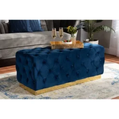 Corrine Velvet Fabric Upholstered And PU Ottoman Gold - Baxton Studio 9 Corrine Velvet Fabric Upholstered And PU Ottoman Gold - Baxton Studio -Outlet Baxton Studio Store GUEST cff0ef9a 663f 4b8d 967d 547d0ee989b1