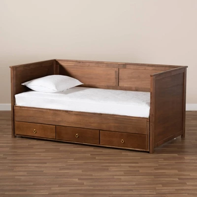 Twin To King Thomas Expandable Daybed With Storage Drawers - Baxton Studio 11 Twin To King Thomas Expandable Daybed With Storage Drawers - Baxton Studio - Image 11