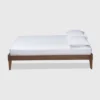 Lucina Walnut Platform Bed Frame Brown - Baxton Studio