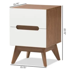 Calypso Mid - Century Modern Wood 3 - Drawer Storage Nightstand - Brown - Baxton Studio -Outlet Baxton Studio Store GUEST d214742f 06de 4880 94f2 5c73956a22d3