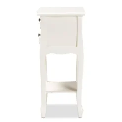 Eliya Wood 2 Drawer Nightstand White - Baxton Studio -Outlet Baxton Studio Store GUEST d2d18d55 09ec 4edb 9205 b71b7aab9a82