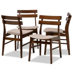 Set Of 4 Devlin Upholstered Wood Dining Chairs - Baxton Studio -Outlet Baxton Studio Store GUEST d33f047a 722f 4c05 ac19 0c27c3b5135b