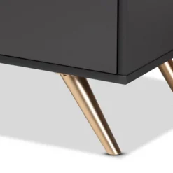 Kelson Wood 5 Drawer Chest Dark Gray/Gold - Baxton Studio -Outlet Baxton Studio Store GUEST d347f84b bad3 4ed6 b105 398b1f099ffe