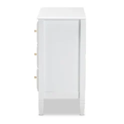 3 Drawer Naomi Wood Bedroom Chest White/Gold - Baxton Studio -Outlet Baxton Studio Store GUEST d3e9ebfc 2597 4352 900c 26da069cdc0c