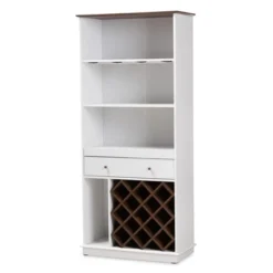 Serafino And Oak Finished Wood Wine Cabinet - Baxton Studio -Outlet Baxton Studio Store GUEST d463972d fa63 4838 ab0e 3881e7c08acb