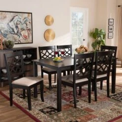 7pc Mael Dining Set Dark Brown/Espresso - Baxton Studio 10 7pc Mael Dining Set Dark Brown/Espresso - Baxton Studio -Outlet Baxton Studio Store GUEST d46ce1c5 5910 42d7 9b07 d9b54d2a1ec2