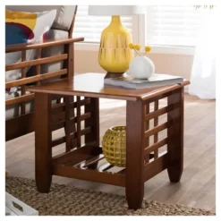 Larissa Modern Classic Mission Style Living Room Occasional End Table - Cherry Brown - Baxton Studio 5 Larissa Modern Classic Mission Style Living Room Occasional End Table - Cherry Brown - Baxton Studio -Outlet Baxton Studio Store GUEST d55d8179 4063 4d97 915f 7390ebb455e2