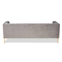 Zanetta Velvet Finished Sofa Gray - Baxton Studio -Outlet Baxton Studio Store GUEST d5e7c130 6c0d 4dad 8fa6 26db7a66c3d2