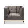 Ambra Velvet Armchair - Baxton Studio