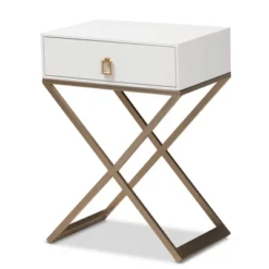1 Drawer Patricia Brass Tone Metal Nightstand - Baxton Studio 19 1 Drawer Patricia Brass Tone Metal Nightstand - Baxton Studio -Outlet Baxton Studio Store GUEST d68015c4 cc5b 4e5b a9aa bd7a60fe0866