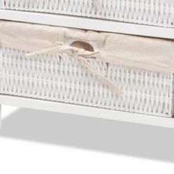 Madelia Wood 1 Drawer Storage Unit White - Baxton Studio -Outlet Baxton Studio Store GUEST d6c2f390 7118 4aca a903 c5d4226c838e