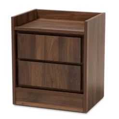2 Drawers Hale Wood Nightstand - Baxton Studio -Outlet Baxton Studio Store GUEST d6db335f c623 4922 8b0d 76096c9f5543