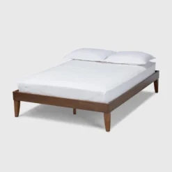 Lucina Walnut Platform Bed Frame Brown - Baxton Studio -Outlet Baxton Studio Store GUEST d73b05ae 7032 4413 994f 9cb7851a0970