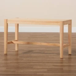 Danyl Wood Rattan Accent Bench Oak Brown - Baxton Studio -Outlet Baxton Studio Store GUEST d79aceb7 0f4c 4e81 a75c 63c333614ab8