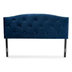 Leone Velvet Fabric Upholstered Headboard - Baxton Studio