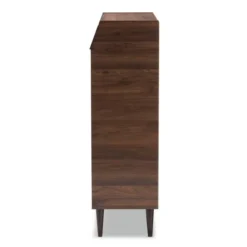 Cormier Walnut Finished 2 Door Wood Entryway Shoe Storage Cabinet Brown - Baxton Studio -Outlet Baxton Studio Store GUEST d8bba3f7 d3e3 4f6b 9591 91711d7e38f6