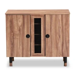 2 Door Valina Wood Entryway Shoe Storage Cabinet Brown - Baxton Studio -Outlet Baxton Studio Store GUEST d8cbf389 5558 4458 8b9a eecfd7c98c9c