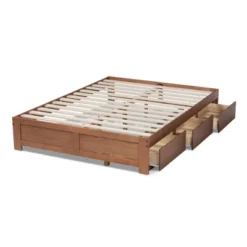 Wren 3 Drawer Storage Bed Frame Walnut - Baxton Studio -Outlet Baxton Studio Store GUEST d8ebc32e 8f62 48f2 8235 5123a9a75f74