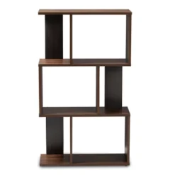 40.2" Legende Finished Display Bookcase Brown/Dark Gray - Baxton Studio -Outlet Baxton Studio Store GUEST d9818455 d0c9 423a 9918 d52c27b7b39b