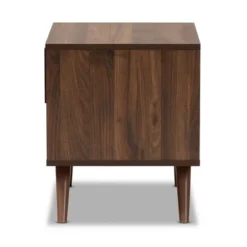 1 Drawer Naoki Two-Tone Wood Nightstand Gray/Walnut - Baxton Studio -Outlet Baxton Studio Store GUEST dbd4d741 95bc 4445 8a2c 6a01ce799e18