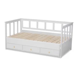 Twin To King Kendra Expandable Daybed With Storage Drawers White - Baxton Studio -Outlet Baxton Studio Store GUEST dccd2666 3c82 4158 a8e1 9c1b65eb4f26