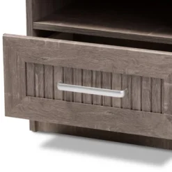 Gallia Modern And Contemporary Oak Finished 1 Drawer Nightstand Brown - Baxton Studio -Outlet Baxton Studio Store GUEST dce9e8d1 d207 462b bc04 522b91b4610d