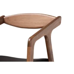 2pc Harland Faux Leather Upholstered And Wood Dining Chair Set - Baxton Studio -Outlet Baxton Studio Store GUEST dd234472 1201 410c 8c63 a3719a79c8b9