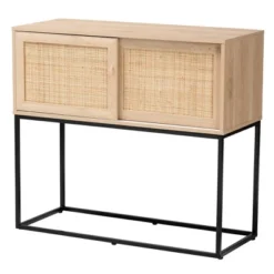 Amelia Wood Rattan Sideboard Buffet Dining Cabinet Natural Brown/Black - Baxton Studio -Outlet Baxton Studio Store GUEST dd3ef810 29da 4195 aa69 04d3e1602313