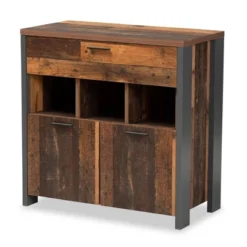 Ranger Two-Tone And Wood 1 Drawer Sideboard Buffet Rustic Brown/Gray - Baxton Studio -Outlet Baxton Studio Store GUEST dd5ef665 2040 48b9 bb34 0f71de52abde