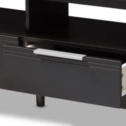 Elaine Modern And Contemporary Finished TV Stand For TVs Up To 60" Dark Brown - Baxton Studio -Outlet Baxton Studio Store GUEST de8f2e49 1197 4e0b 9dd0 4b1fd5c24748