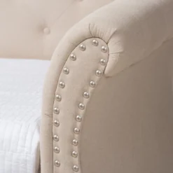 Twin Cherine Classic And Contemporary Fabric Upholstered Daybed With Trundle Beige - Baxton Studio -Outlet Baxton Studio Store GUEST df802dc1 7126 48d7 bb5d 5a86cc04b58e