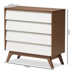 Hildon Mid-Century Modern Wood 4 Drawer Storage Chest Brown - Baxton Studio -Outlet Baxton Studio Store GUEST e1c1f4ff 8480 488f 975a c1741d960096