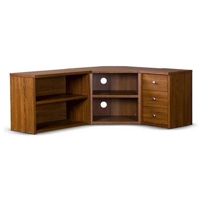 Commodore TV Stand For TVs Up To 55" Brown - Baxton Studio 1 Commodore TV Stand For TVs Up To 55" Brown - Baxton Studio