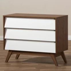 Hildon Mid-Century Modern Wood 3 Drawer Storage Chest Brown - Baxton Studio -Outlet Baxton Studio Store GUEST e242503c 7575 4465 8e48 5cf12d6076c2