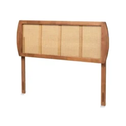 Harris Wood And Synthetic Rattan Headboard Walnut - Baxton Studio -Outlet Baxton Studio Store GUEST e253edb7 c5f6 46e9 8c75 c046641bbc5e