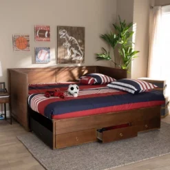 Twin To King Thomas Expandable Daybed With Storage Drawers - Baxton Studio 23 Twin To King Thomas Expandable Daybed With Storage Drawers - Baxton Studio -Outlet Baxton Studio Store GUEST e2ab6904 59a2 41aa 9c63 6fa6d2789786