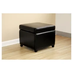 Full Leather Small Storage Cube Ottoman Black - Baxton Studio 6 Full Leather Small Storage Cube Ottoman Black - Baxton Studio -Outlet Baxton Studio Store GUEST e358e7f7 5284 4ea9 adb1 6b695c96d3c9