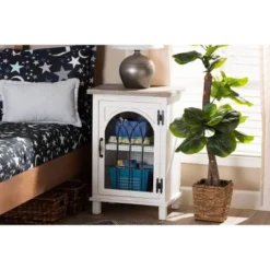 Faron Wood 1 Door Nightstand White/Oak Brown - Baxton Studio 11 Faron Wood 1 Door Nightstand White/Oak Brown - Baxton Studio -Outlet Baxton Studio Store GUEST e3e81f02 2800 45fb 8dc1 c1b885fbace2