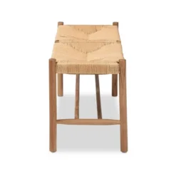Saura Oak Wood Hemp Dining Bench Brown - Baxton Studio -Outlet Baxton Studio Store GUEST e3f3ac39 8a7c 4a6c a12d f25b0d9bcdb5