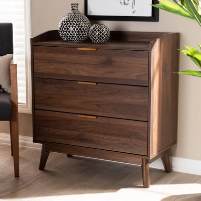 Lena Walnut Chest Brown - Baxton Studio 1 Lena Walnut Chest Brown - Baxton Studio