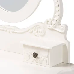2pc Macsen Wood Vanity Set With Adjustable Mirror White - Baxton Studio -Outlet Baxton Studio Store GUEST e4c9dcb2 77cb 4038 b85d 527fd1eabf2c