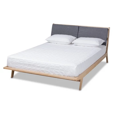 Emile Fabric Upholstered Platform Bed - Baxton Studio 8 Emile Fabric Upholstered Platform Bed - Baxton Studio - Image 8