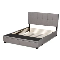 Netti Fabric Upholstered 2 Drawer Platform Storage Bed - Baxton Studio -Outlet Baxton Studio Store GUEST e5077ed6 8d13 4918 a33f e1bbb5b791dc