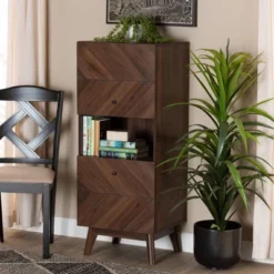 Hartman Wood Storage Cabinet Walnut Brown - Baxton Studio -Outlet Baxton Studio Store GUEST e6950614 7ae8 40cc b5d7 848422463ef7