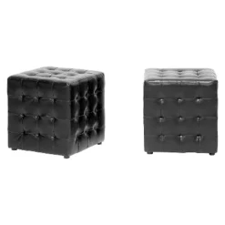 Set Of 2 Siskal Modern Cube Ottoman - Baxton Studio -Outlet Baxton Studio Store GUEST e69c4ab2 9045 45e4 b7fc daa514845a30