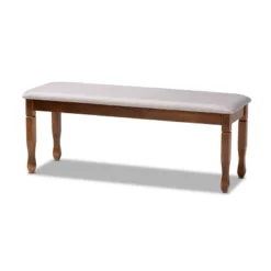 Corey Fabric Upholstered And Wood Dining Bench - Baxton Studio -Outlet Baxton Studio Store GUEST e7a2705e 5249 4302 b1ea 54873d4ea0b1