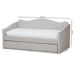 Twin Kaija Modern And Contemporary Fabric Daybed With Trundle Gray - Baxton Studio -Outlet Baxton Studio Store GUEST e7b2ceb9 9e37 4535 a0e5 093f1084f49d