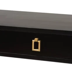 Madan Wood And Metal 2 Drawer Console Table Black/Gold - Baxton Studio -Outlet Baxton Studio Store GUEST e853b361 b6d7 474a 97c4 dd3c508d7cfa